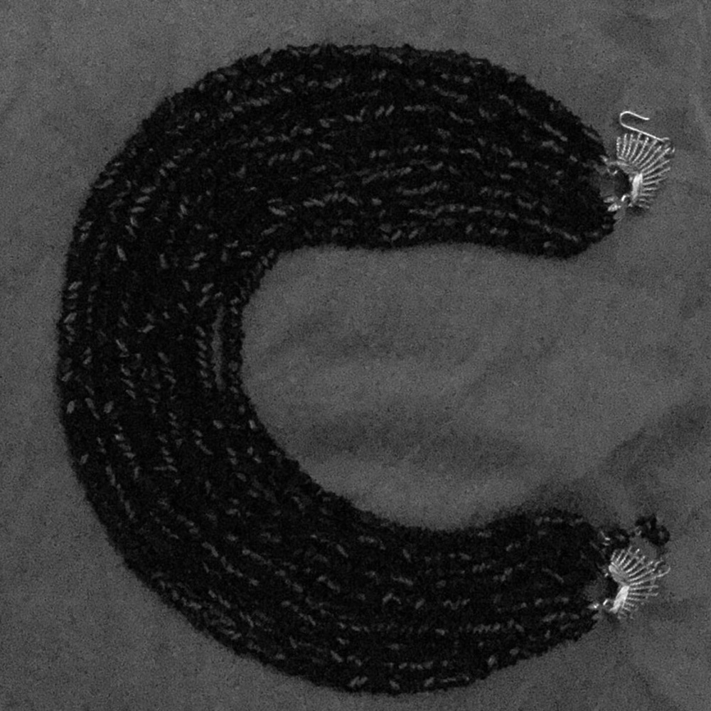 Black Twelve Strand Necklace